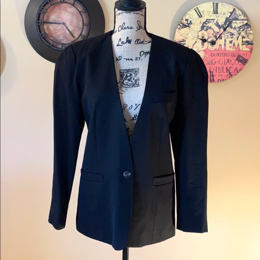 Nordstrom Point of View Black Blazer